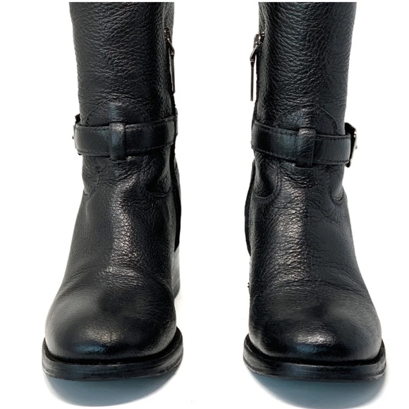 Prada Logo Black Riding Boots 36 - Picture 2 of 5